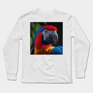 Macaw bird portrait Long Sleeve T-Shirt